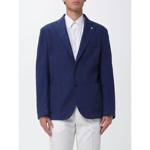 Manuel Ritz Men Single-Breasted Cotton Blazer Manuel Ritz